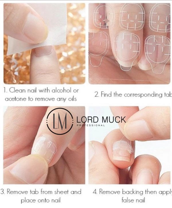 Faux Nails Clear Double Sided Adhesive Gel Tabs for Full Cover Tips - Image 5