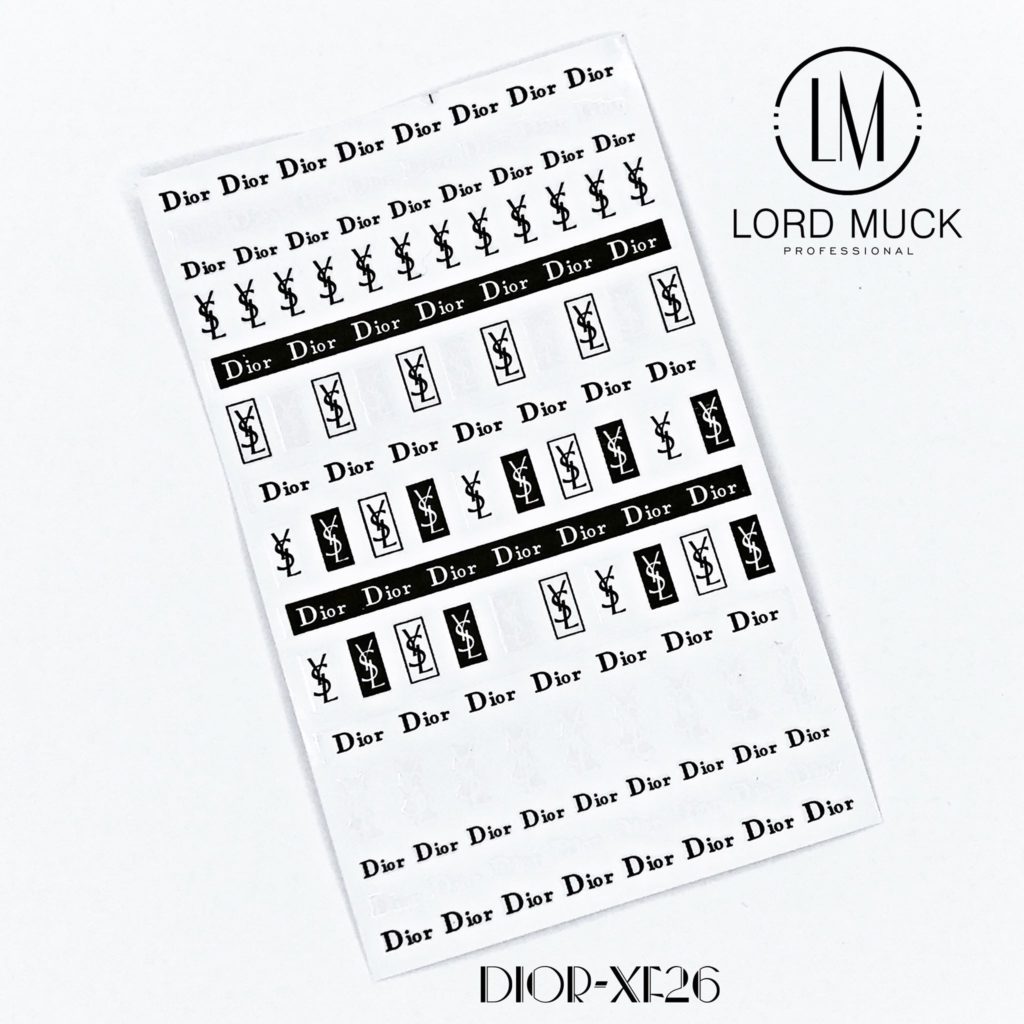 DIOR Designer Nail Sticker 26 LORD MUCK PROFESSIONAL