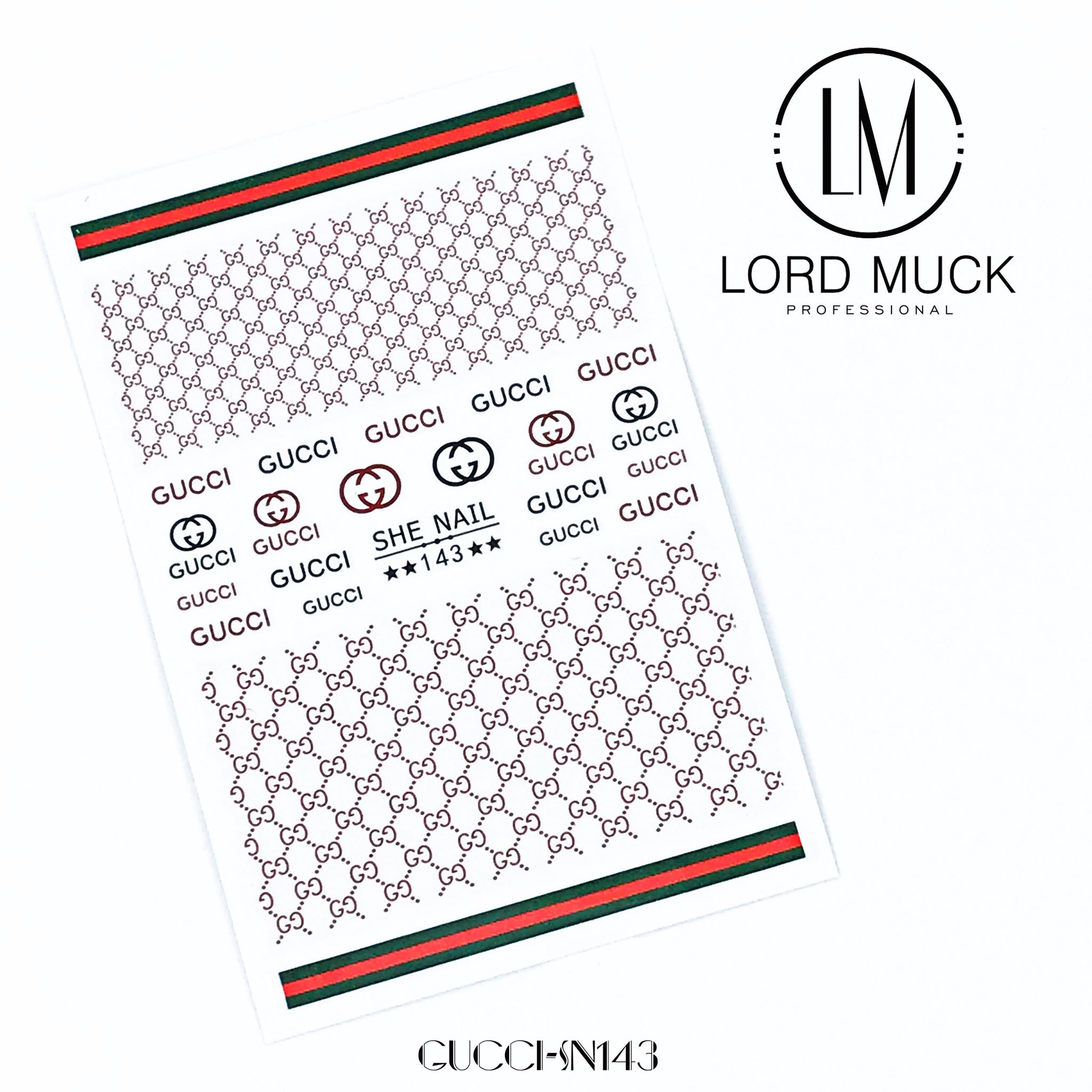 GUCCI- #143 Designer Nail Sticker