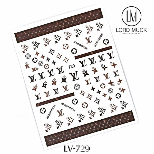 LV- Designer Nail Sticker #729