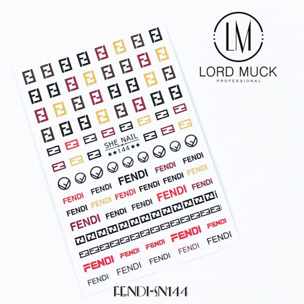 FENDI- Designer Nail Sticker #144
