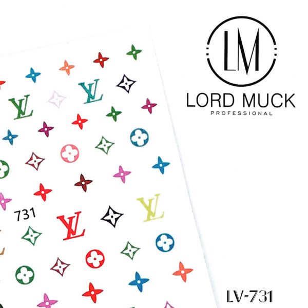 LV- Designer Nail Sticker #731 - Image 2
