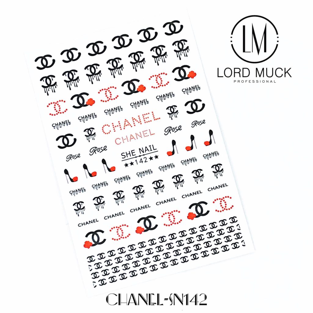 CHANEL Designer Nail Sticker 142 LORD MUCK PROFESSIONAL