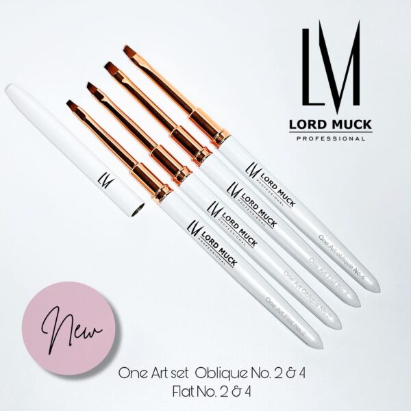 One Art Brush - Full Set Oblique & Flat No. 2 and 4 - Image 3